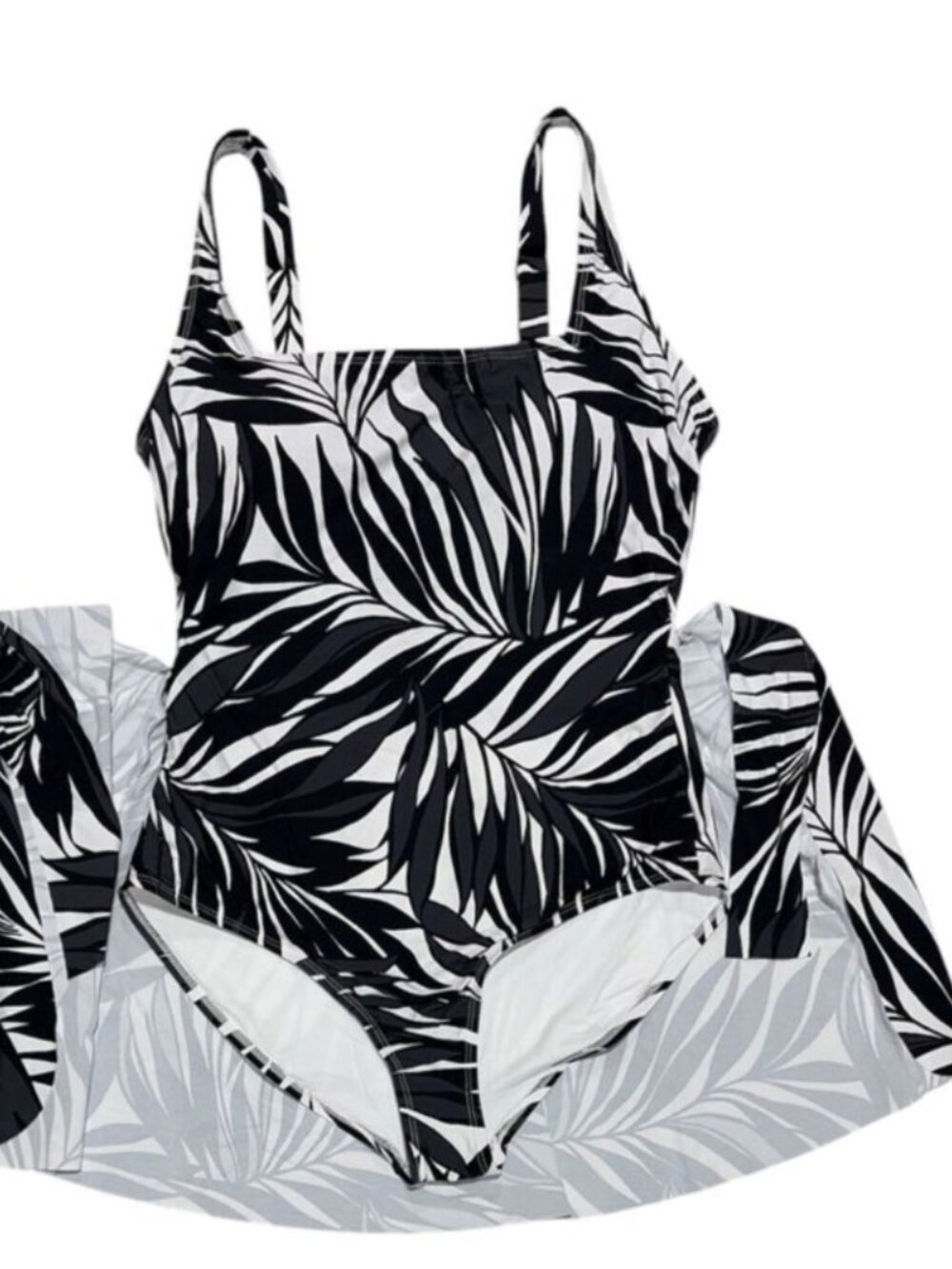 Anne Cole Women's UPF 50 4-Way Stretch Wrap Tie Swim Dress- Large